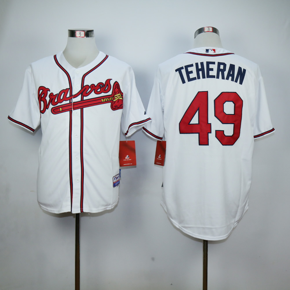 Men Atlanta Braves 49 Teheran White MLB Jerseys